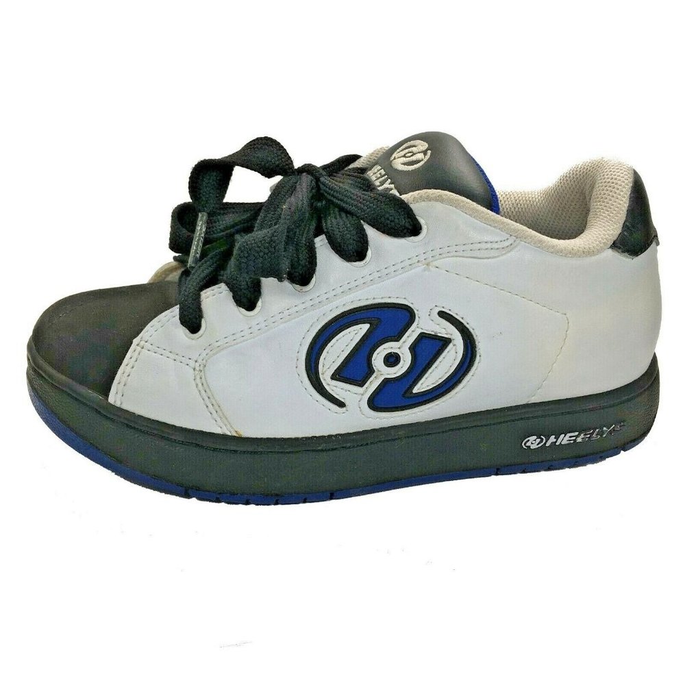 Mens‎ Youth Heelys Hurricane Skate Shoes Size 5 Style 7224 White Black Wheels